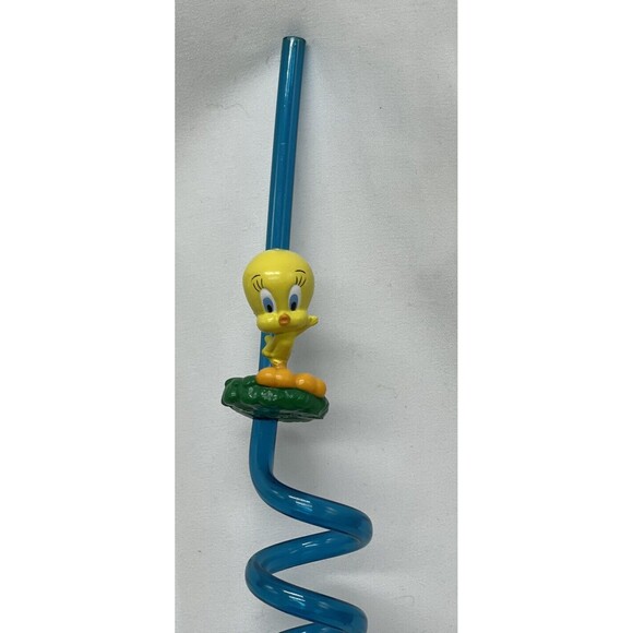 VINTAGE APPLAUSE TWEETY BIRD SLIP SIPPER STRAW LOONEY TUNES 1990’s - Picture 6 of 7